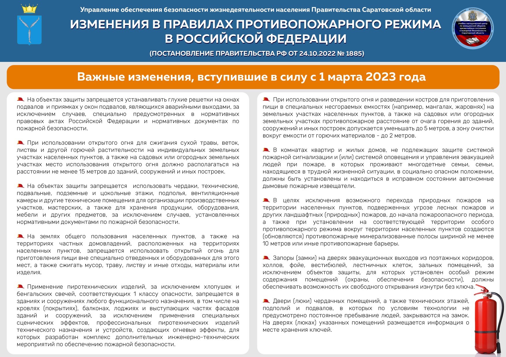 В правила противопожарного режима в Российской Федерации внесены изменения.